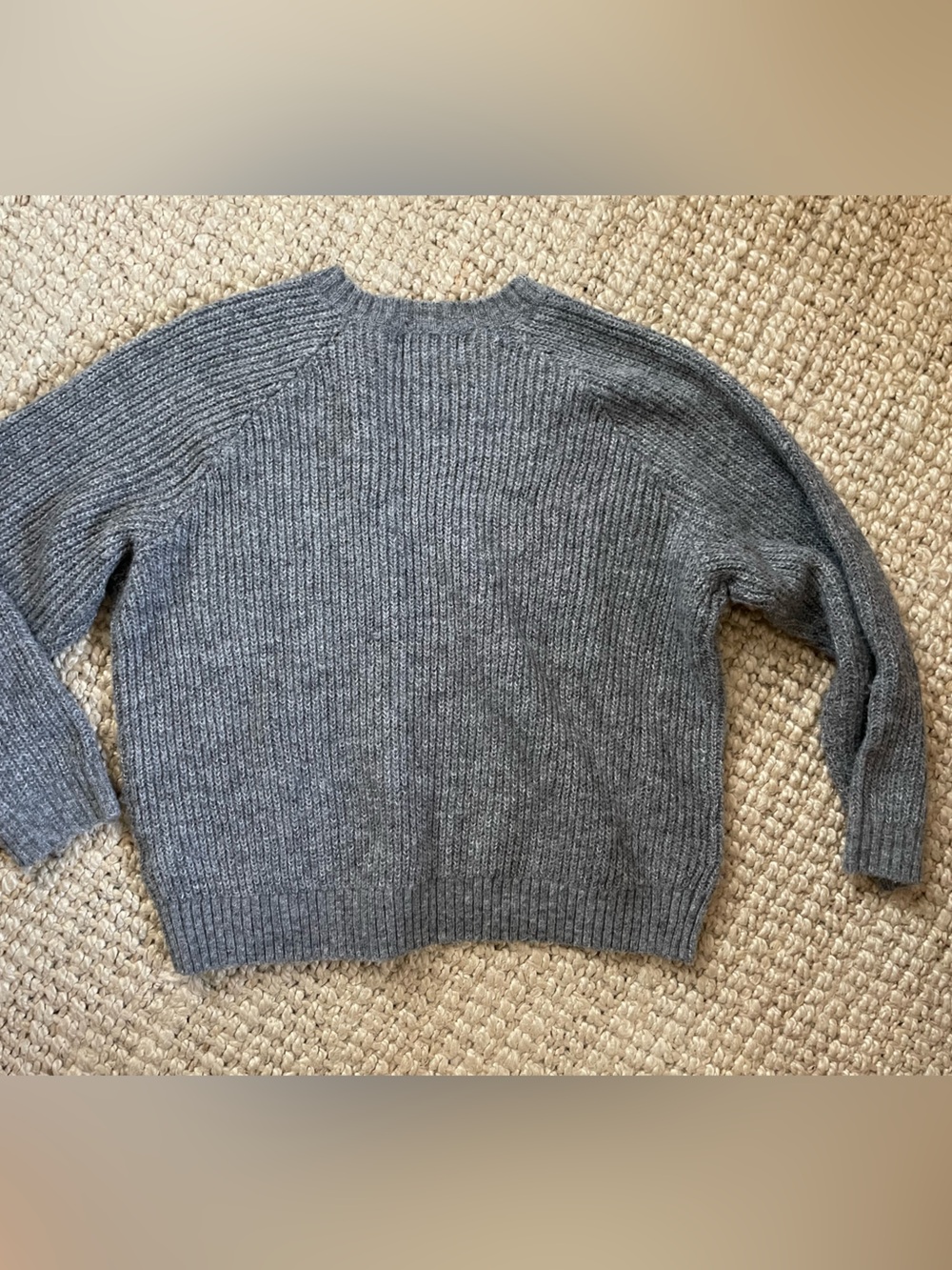 Gray Ribbed Crewneck Sweater - Picture 5 of 7
